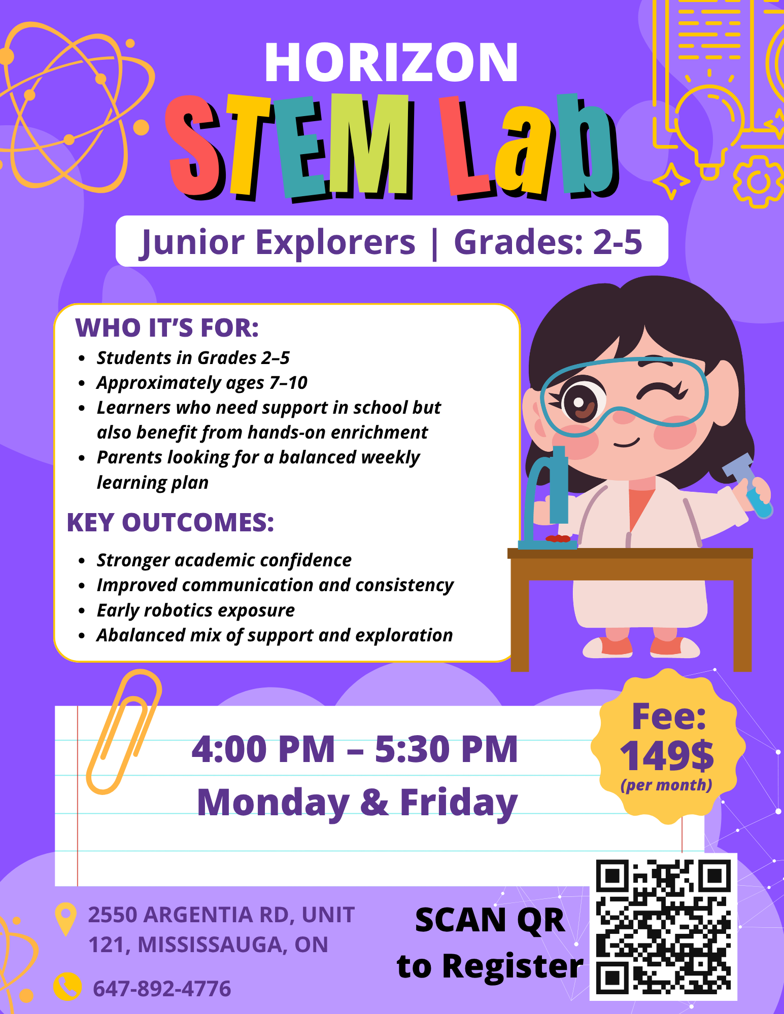 Junior Explorers | Grades 2–5 | Ages 7–10