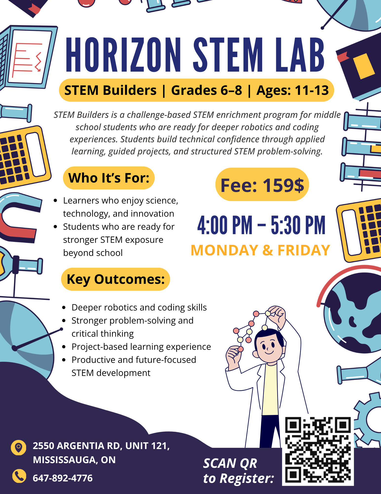 STEM Builders | Grades 6–8 | Ages 11–13